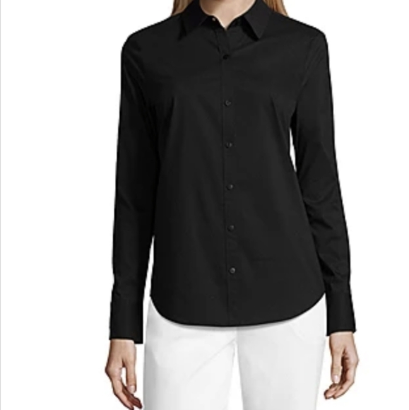 Worthington Button Up Black Dress Shirt - Picture 1 of 5